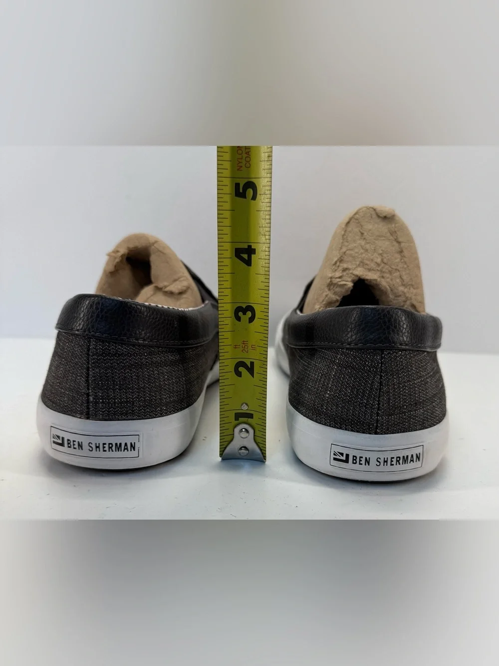 Ben Sherman Percy Men's Slip-On Casual sneaker in Dark Denim Charcoal size 9.5